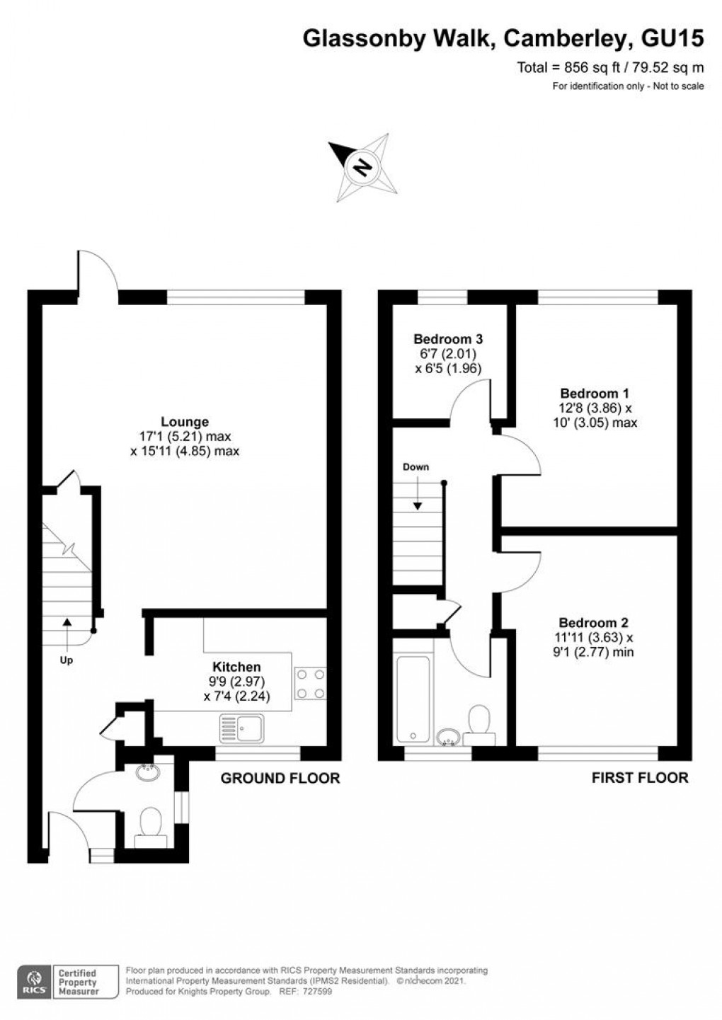 Floorplan for Glassonby Walk, Camberley