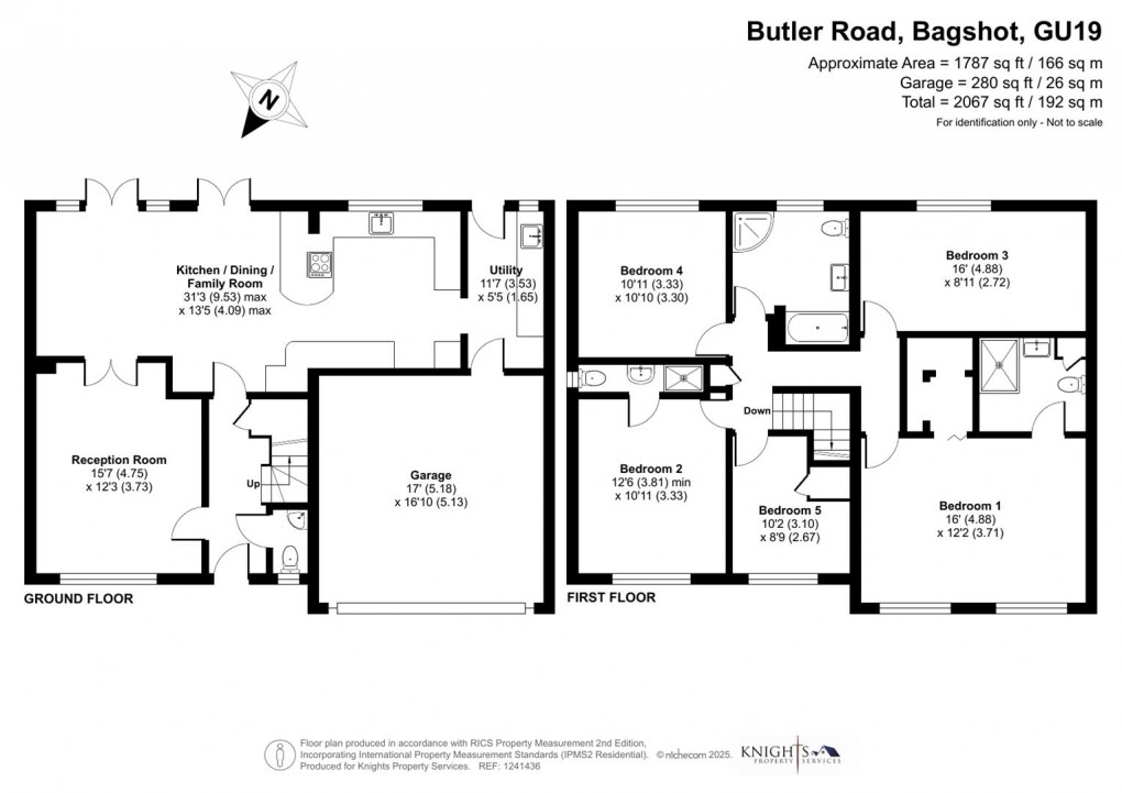 Floorplan for Butler Road, Bagshot