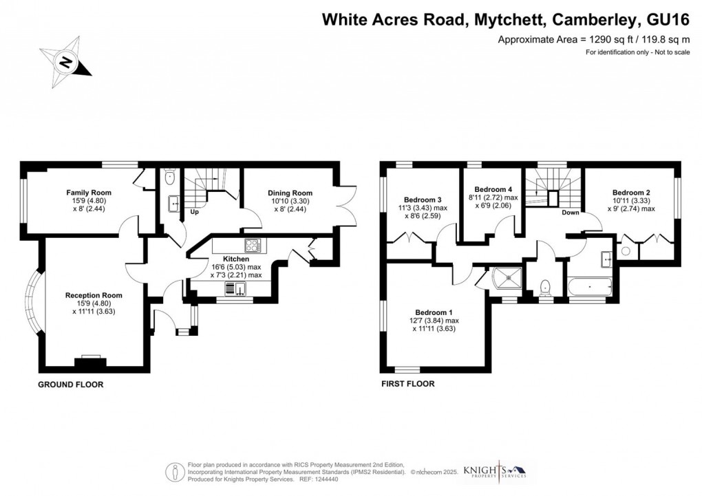 Floorplan for White Acres Road, Mytchett, Camberley