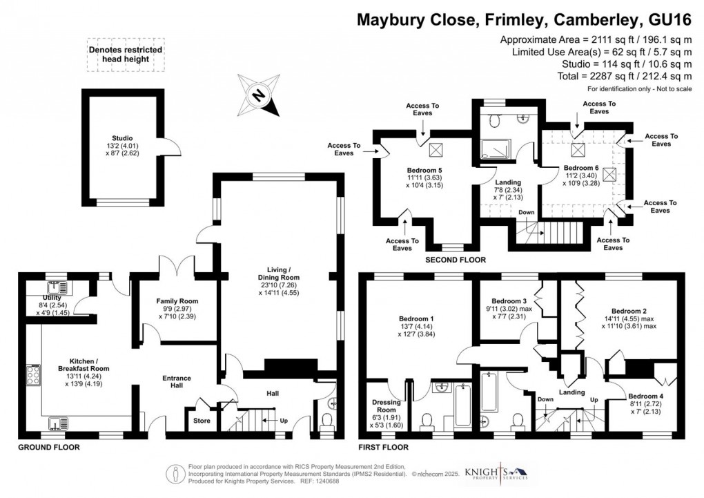 Floorplan for Maybury Close, Frimley, Camberley