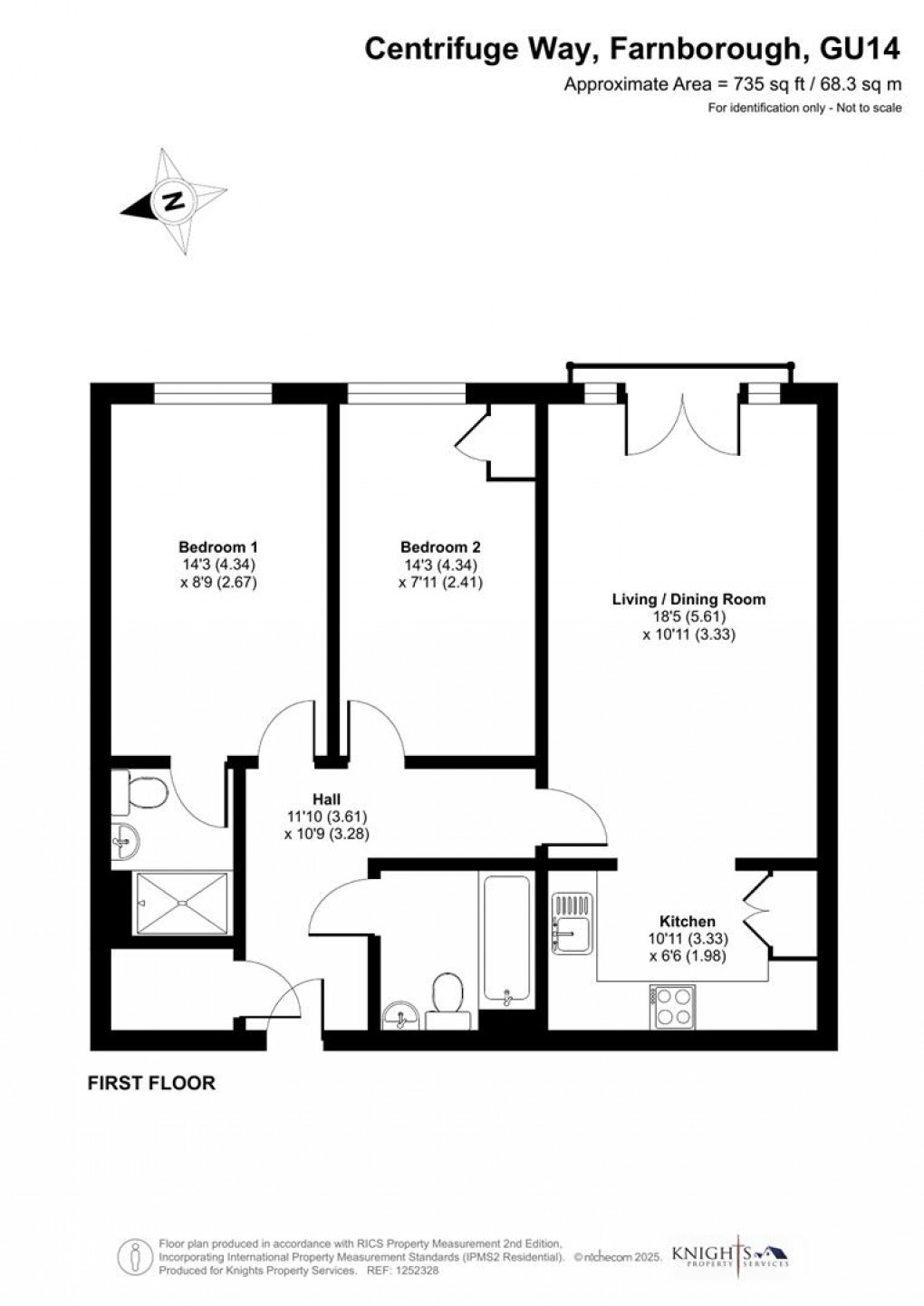 Floorplan for Centrifuge Way, Farnborough