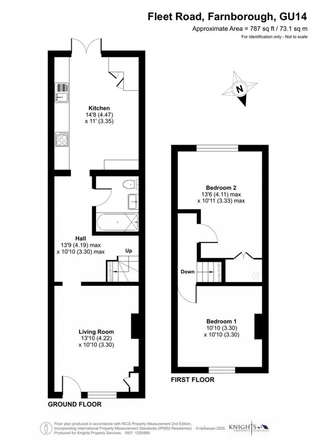 Floorplan for Fleet Road, Farnborough