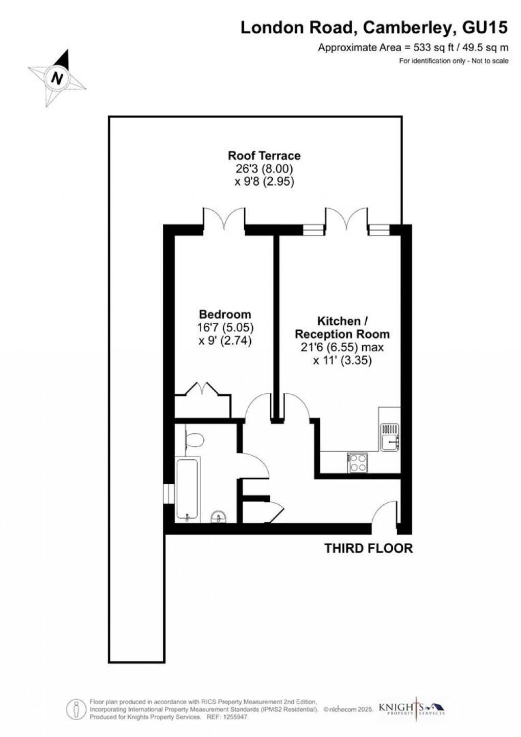 Floorplan for Church View 341 London Road, Camberley