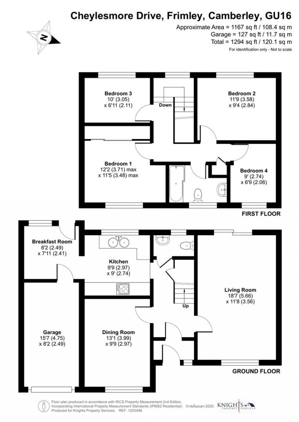 Floorplan for Cheylesmore Drive, Frimley