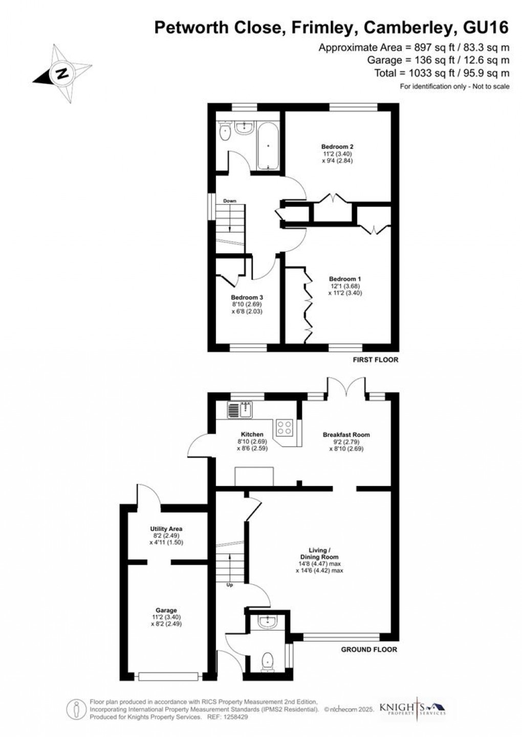 Floorplan for Petworth Close, Frimley, Camberley