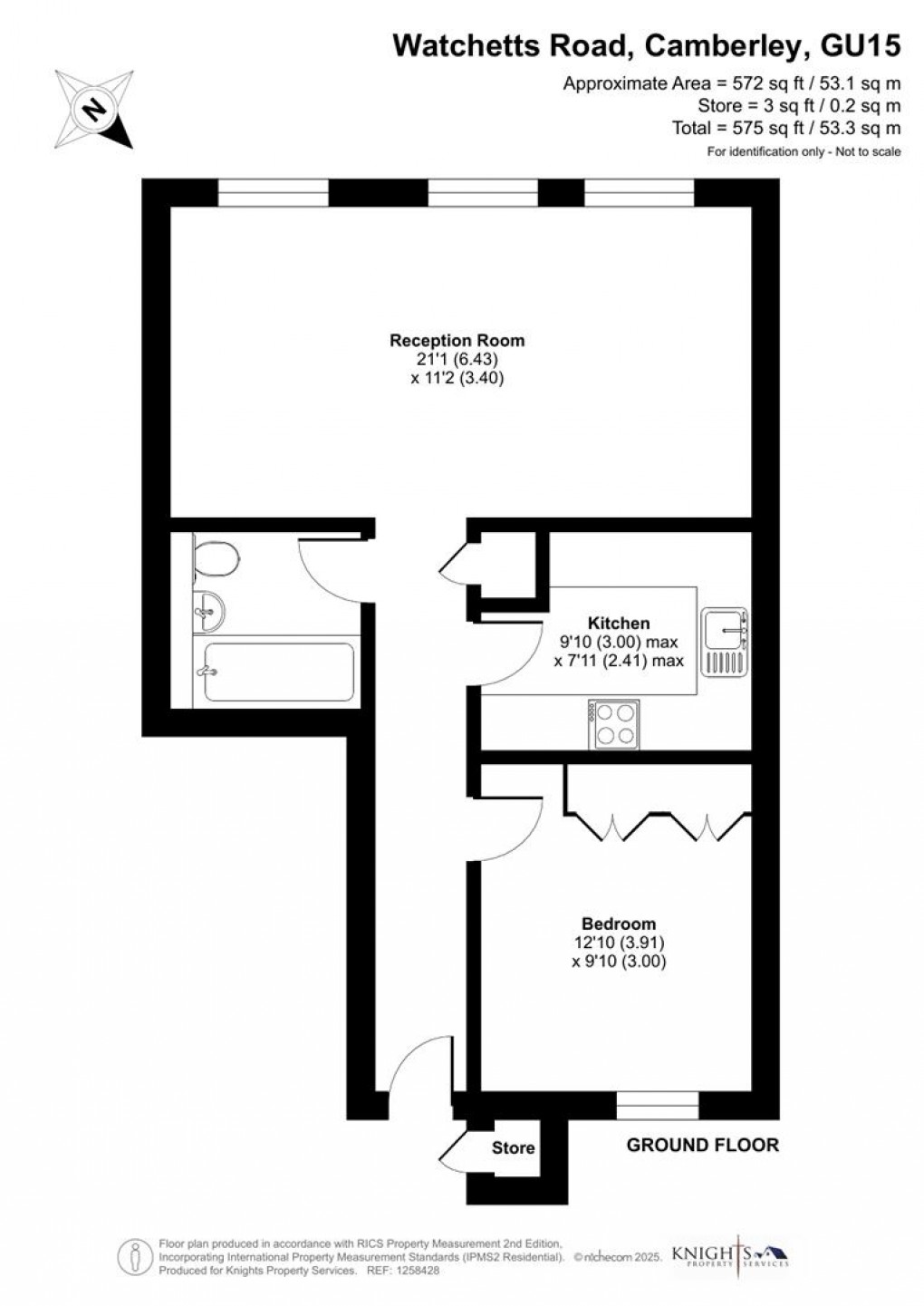 Floorplan for Dorcas Court, Watchetts Road, Camberley