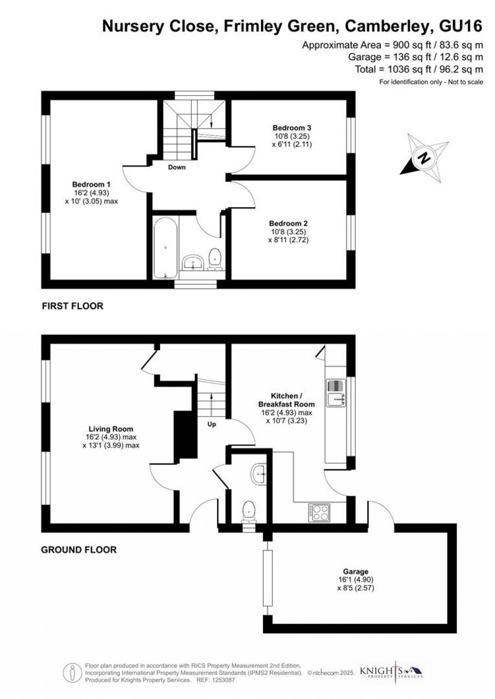 Floorplan for Nursery Close, Frimley Green