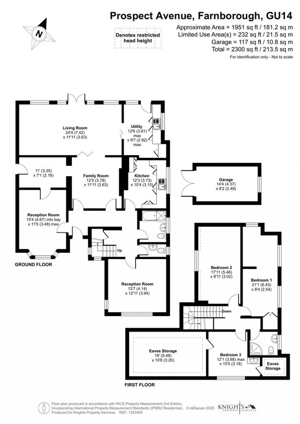 Floorplan for Prospect Avenue, Farnborough