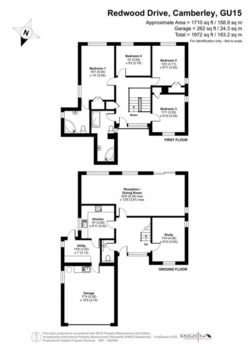 Floorplan for Redwood Drive, Camberley