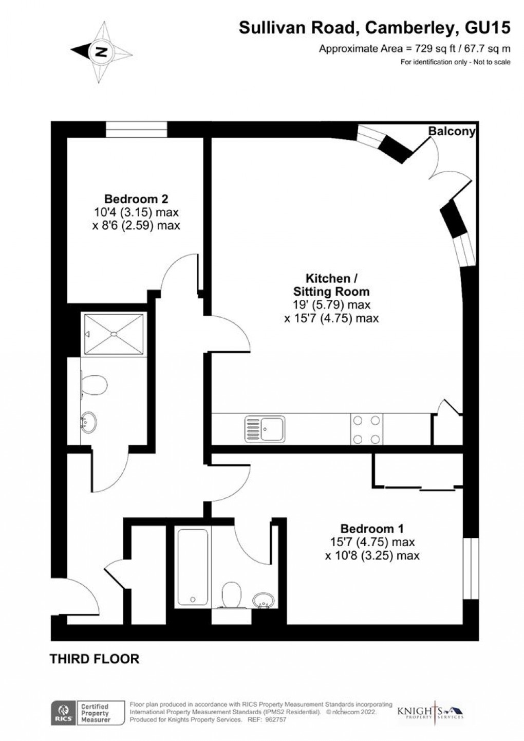Floorplan for Sullivan Road, Camberley