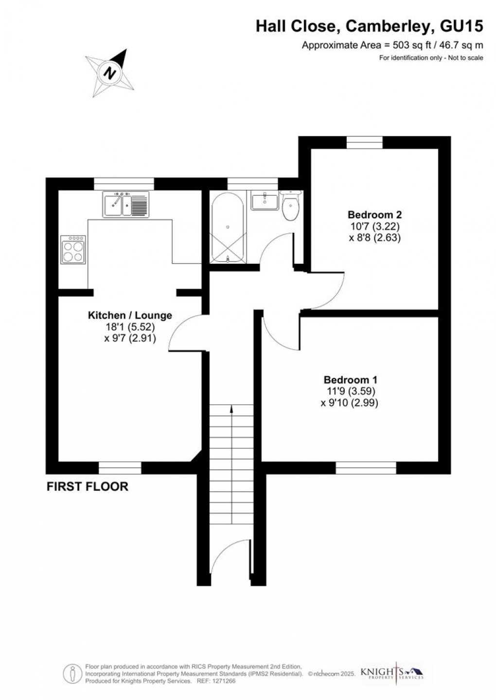 Floorplan for Hall Close, Camberley