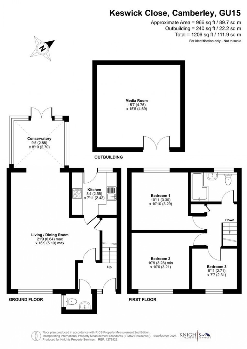 Floorplan for Keswick Close, Camberley