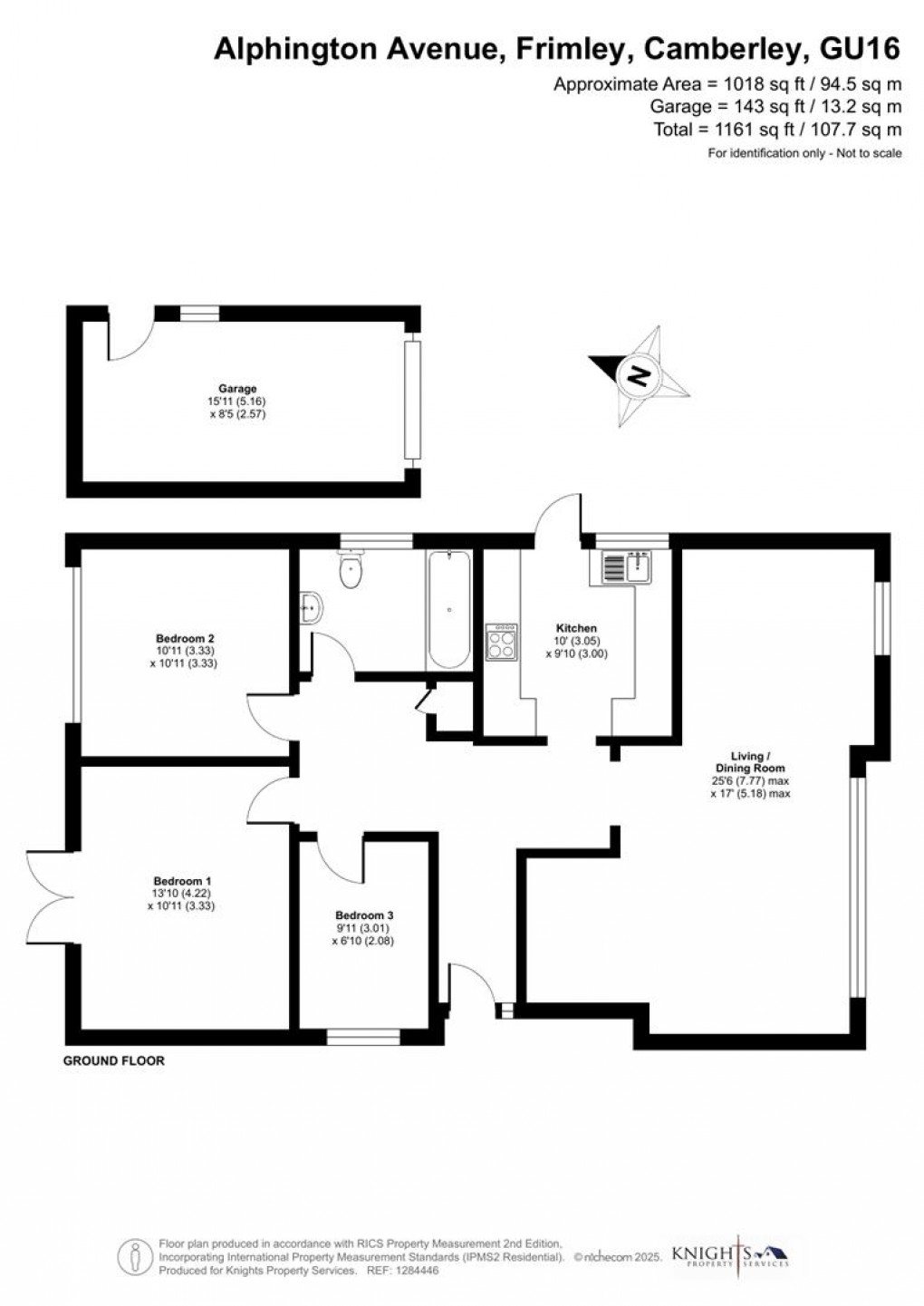 Floorplan for Alphington Avenue, Frimley, Camberley