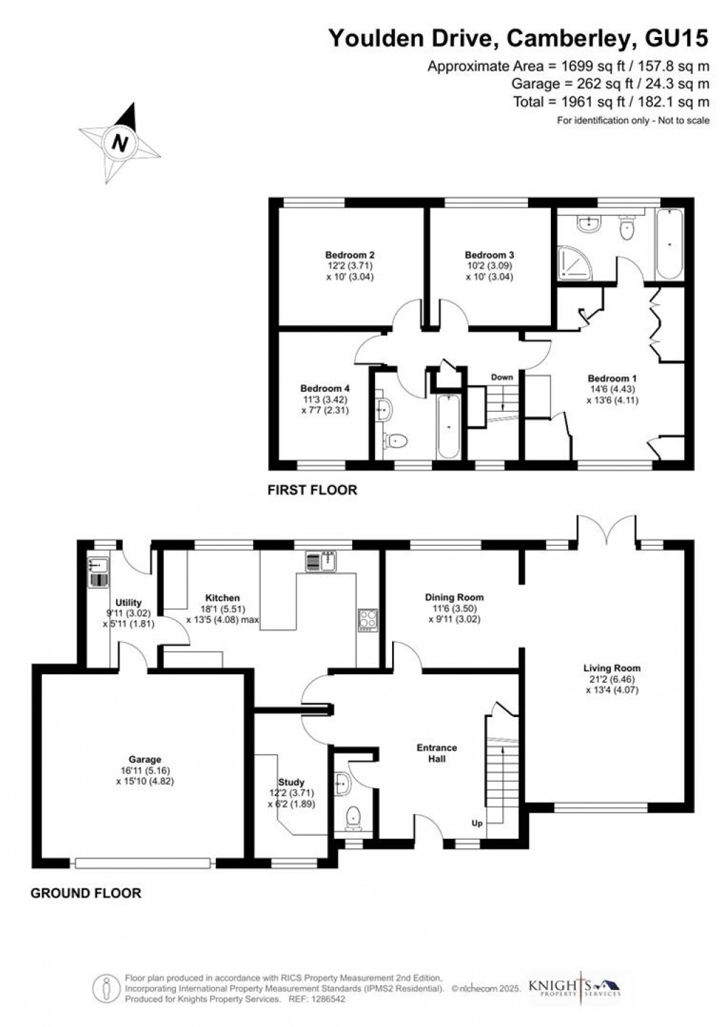 Floorplan for Youlden Drive, Camberley