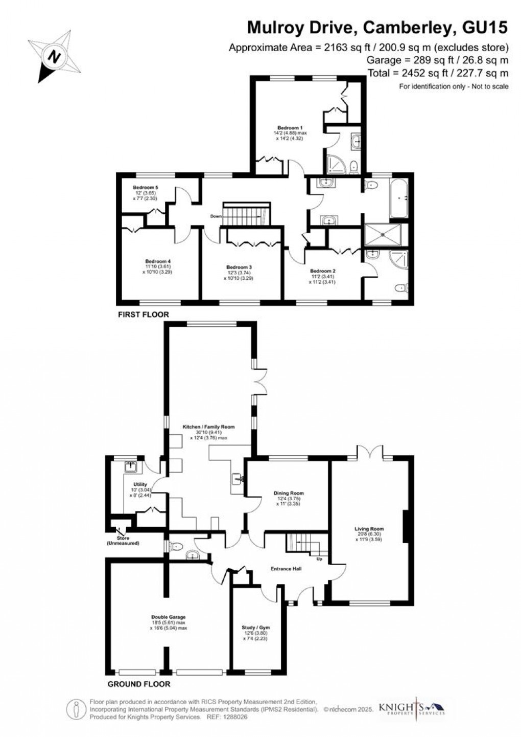 Floorplan for Mulroy Drive, Camberley