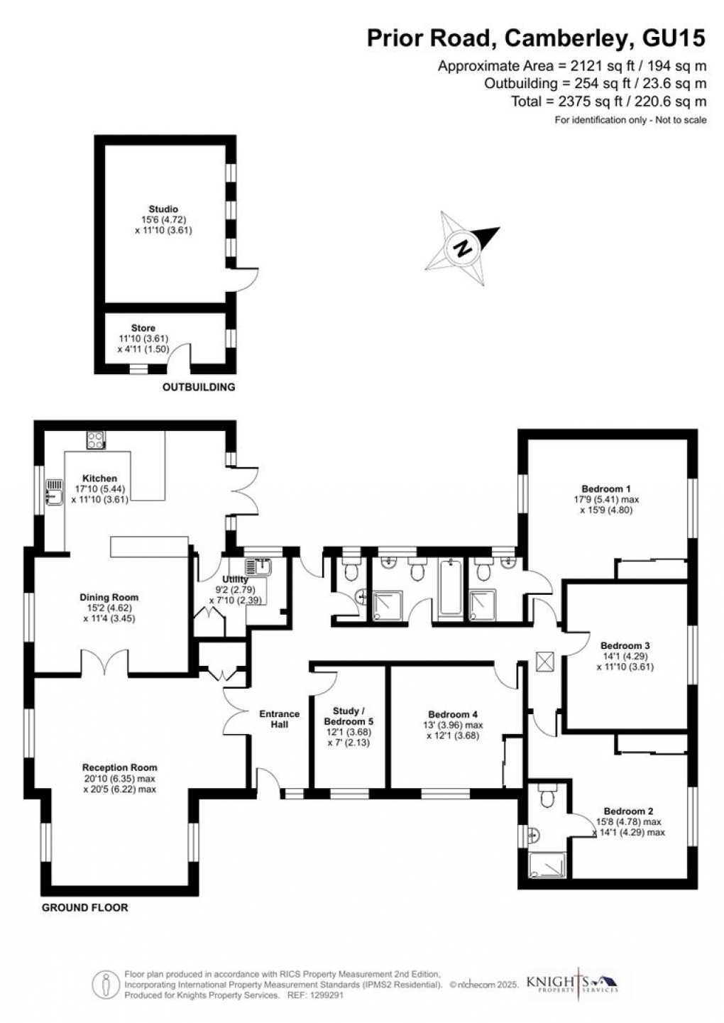 Floorplan for Prior Road, Camberley