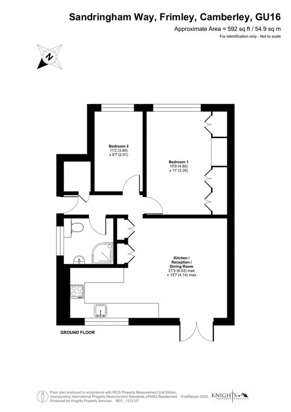 Floorplan for Sandringham Way, Frimley