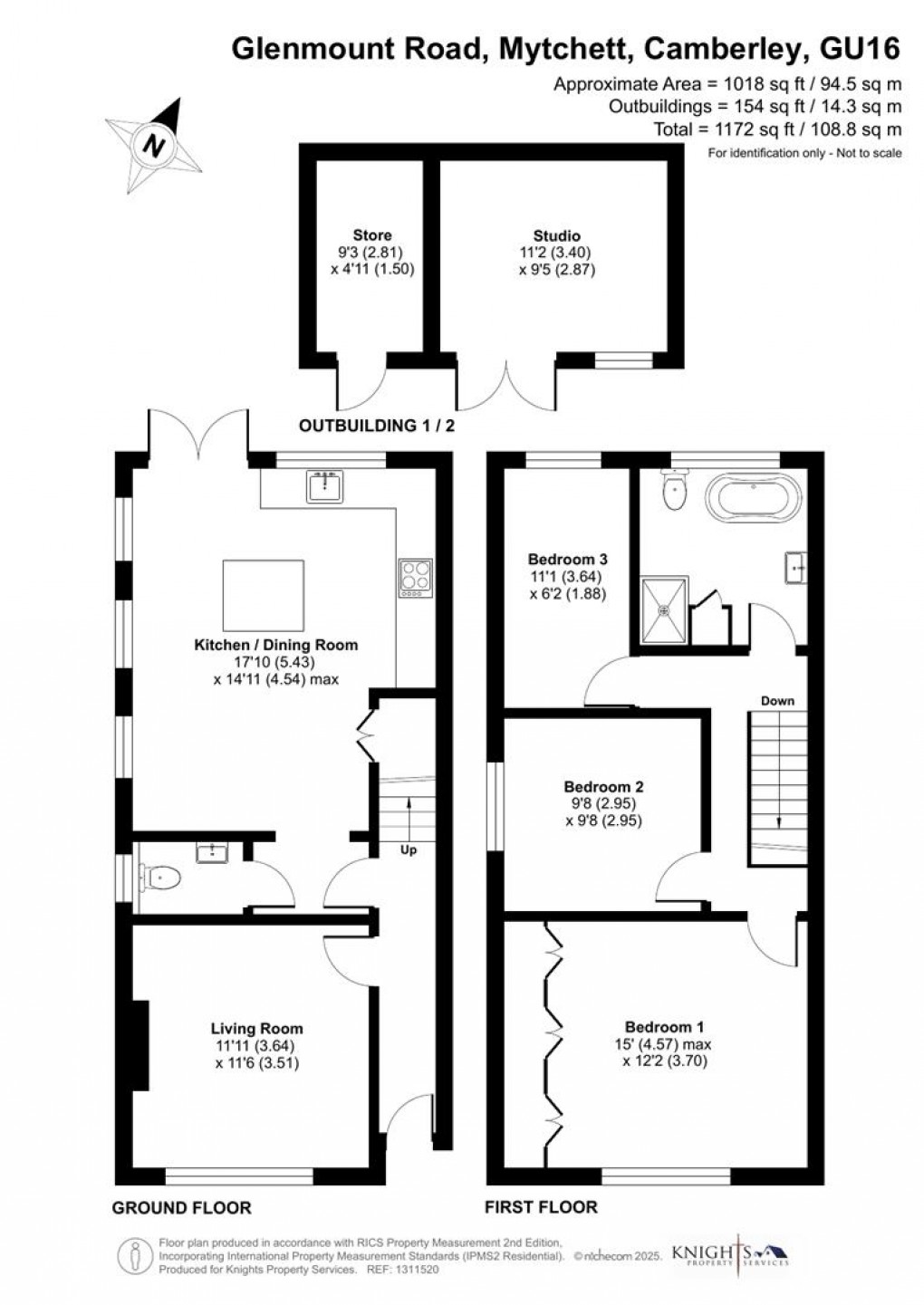 Floorplan for Glenmount Road, Mytchett