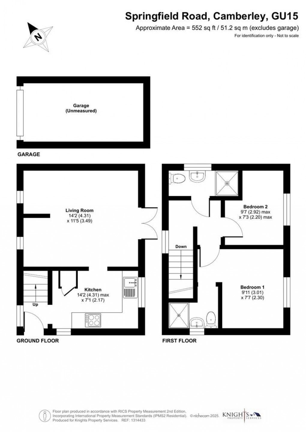 Floorplan for Springfield Road, Camberley