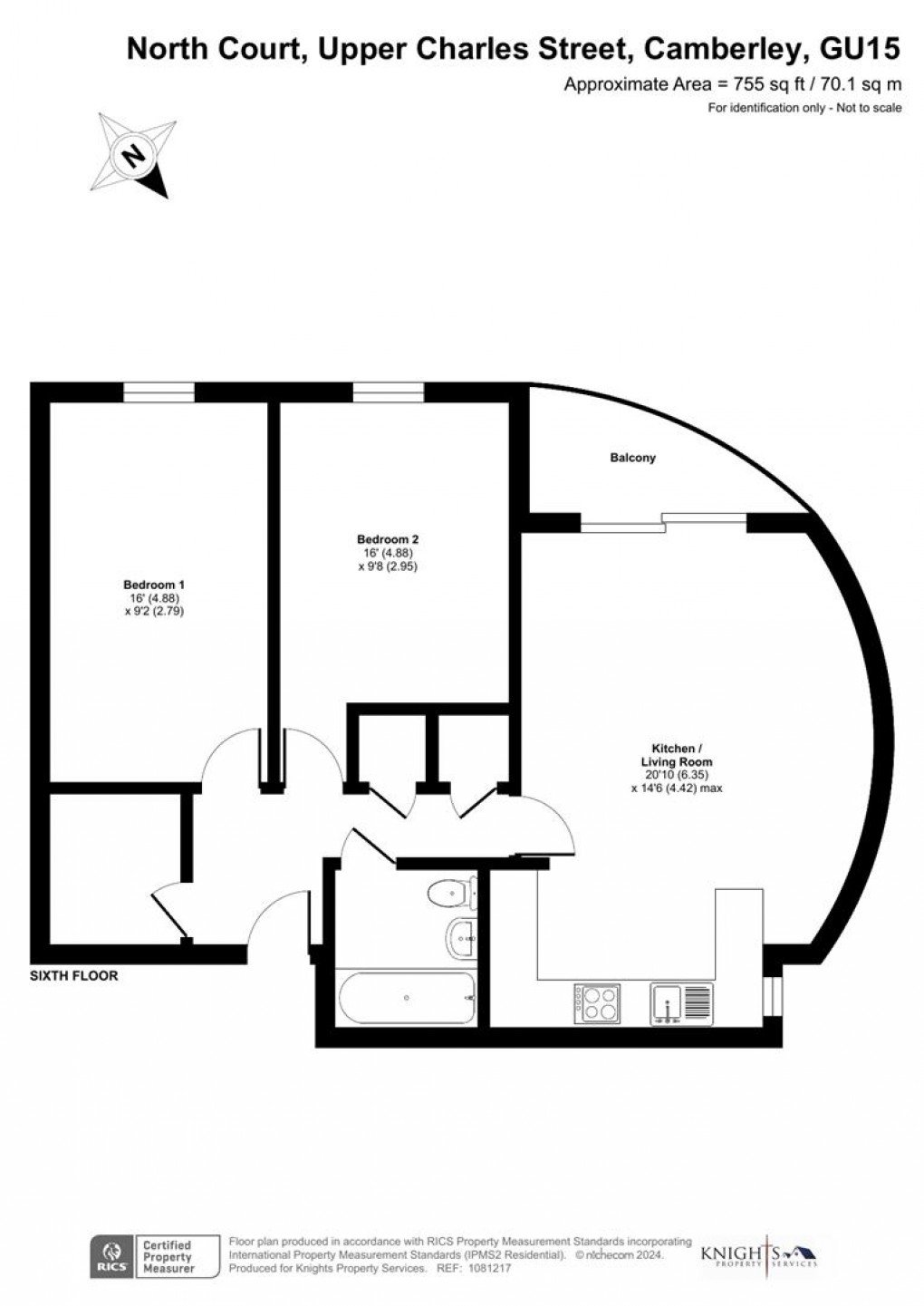 Floorplan for Upper Charles Street, Camberley
