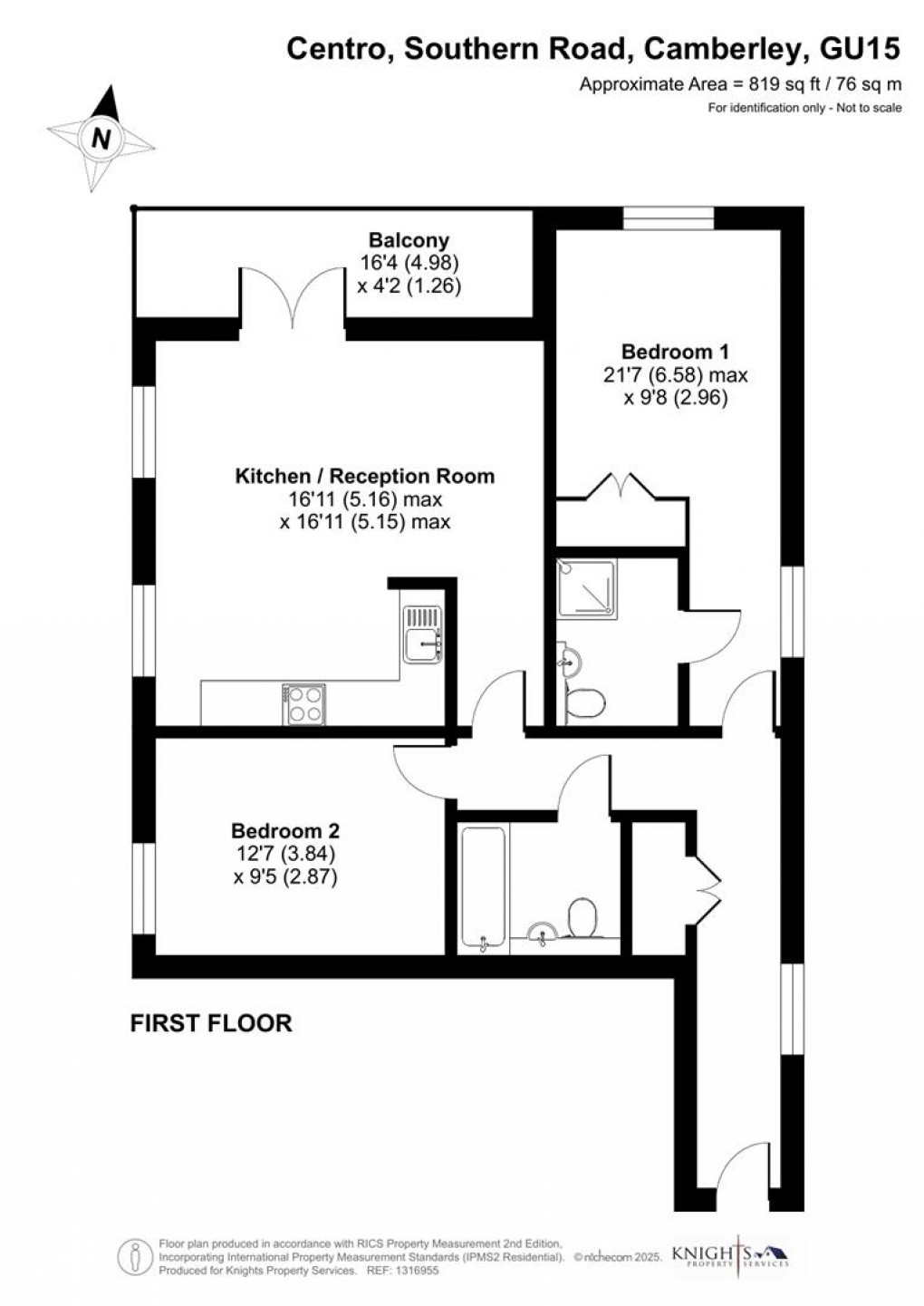Floorplan for Southern Road, Camberley