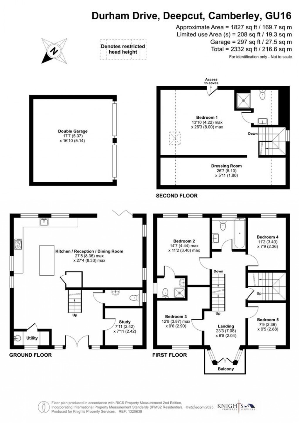 Floorplan for Durham Drive, Deepcut, Camberley