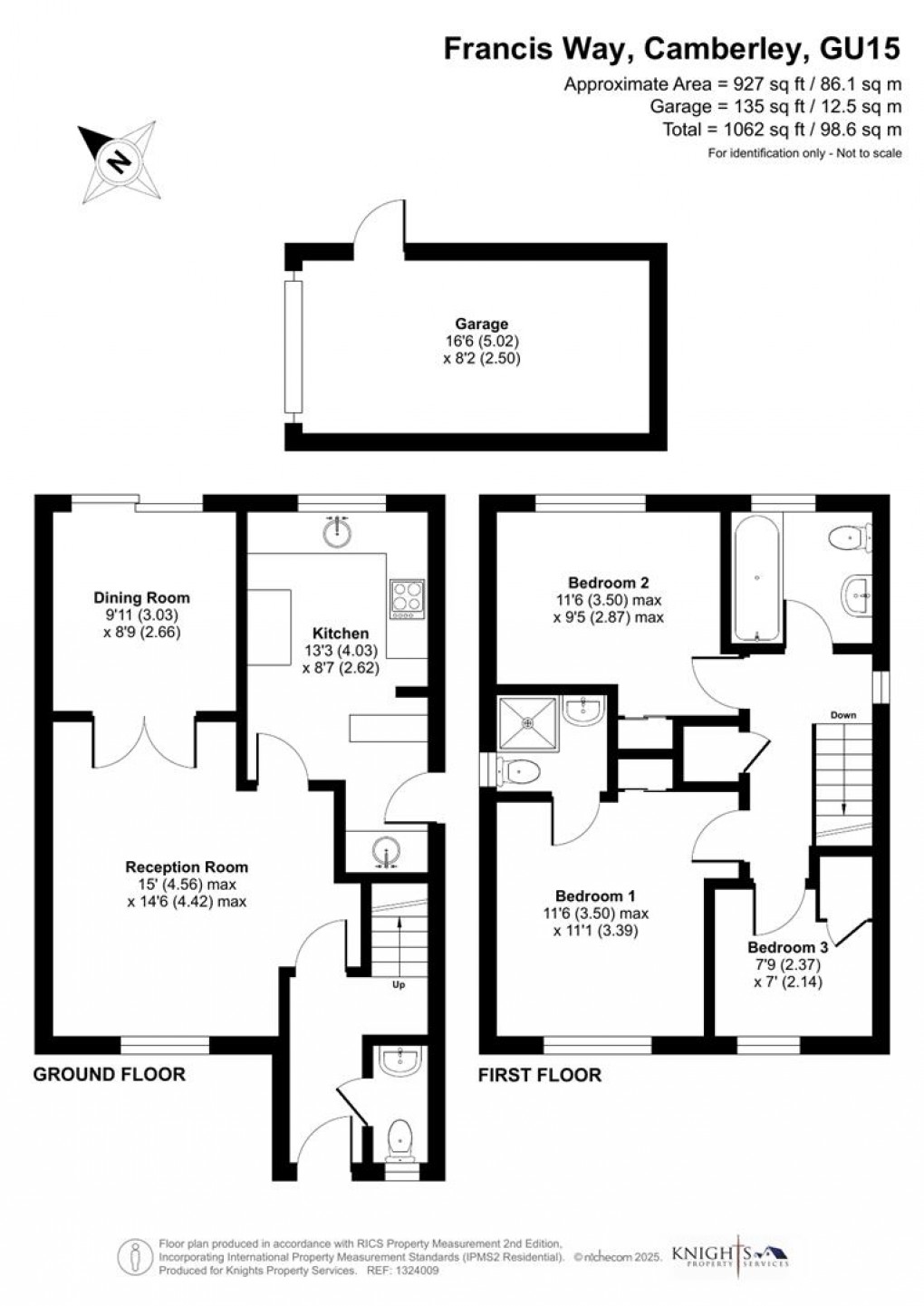 Floorplan for Francis Way, Camberley