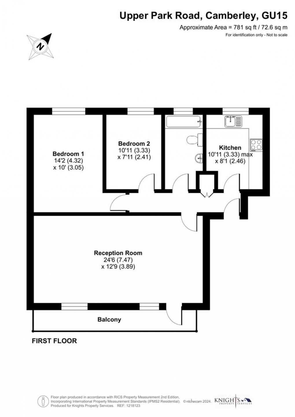 Floorplan for 3 Upper Park Road, Camberley