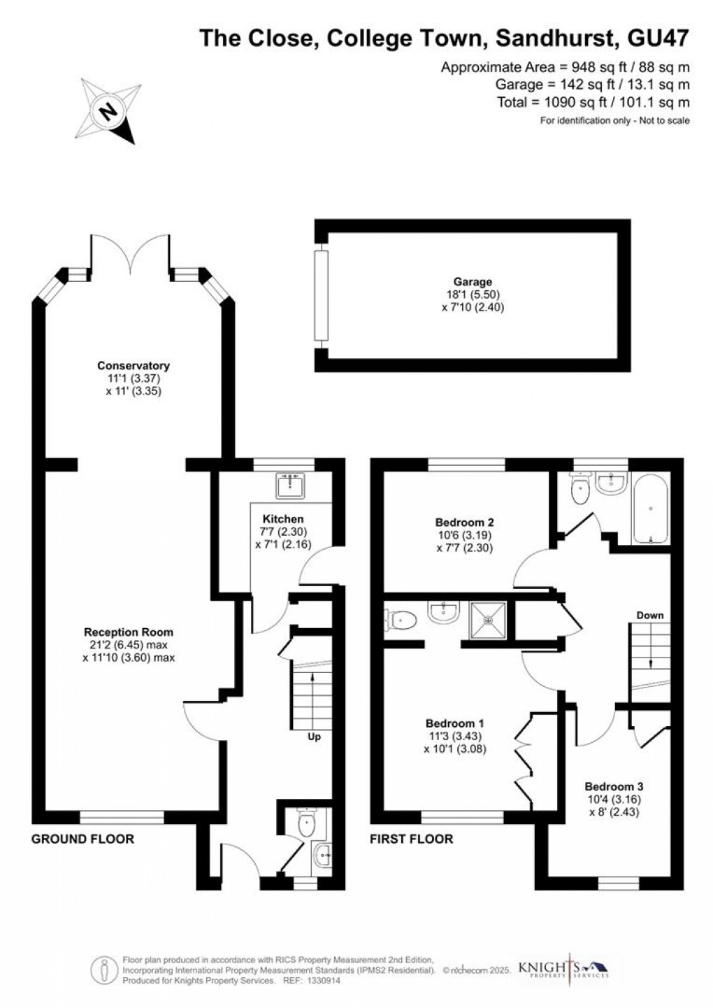 Floorplan for The Close, College Town, Sandhurst