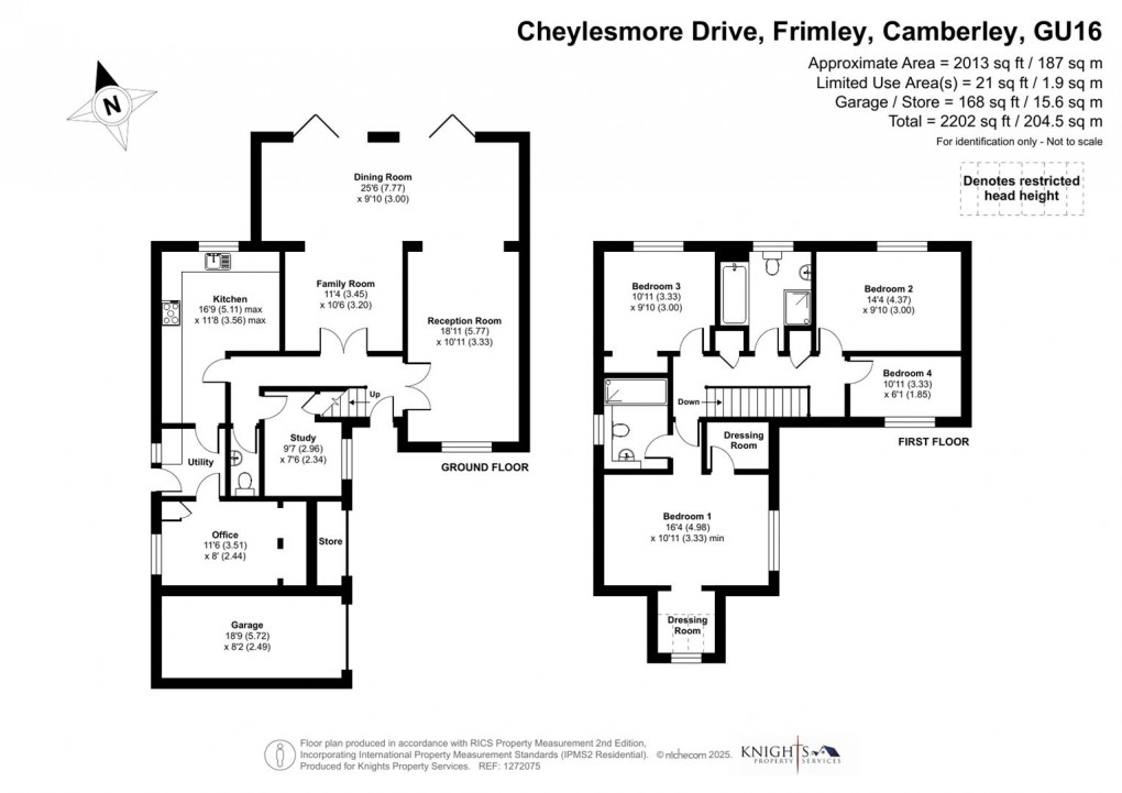 Floorplan for Cheylesmore Drive, Frimley, Camberley