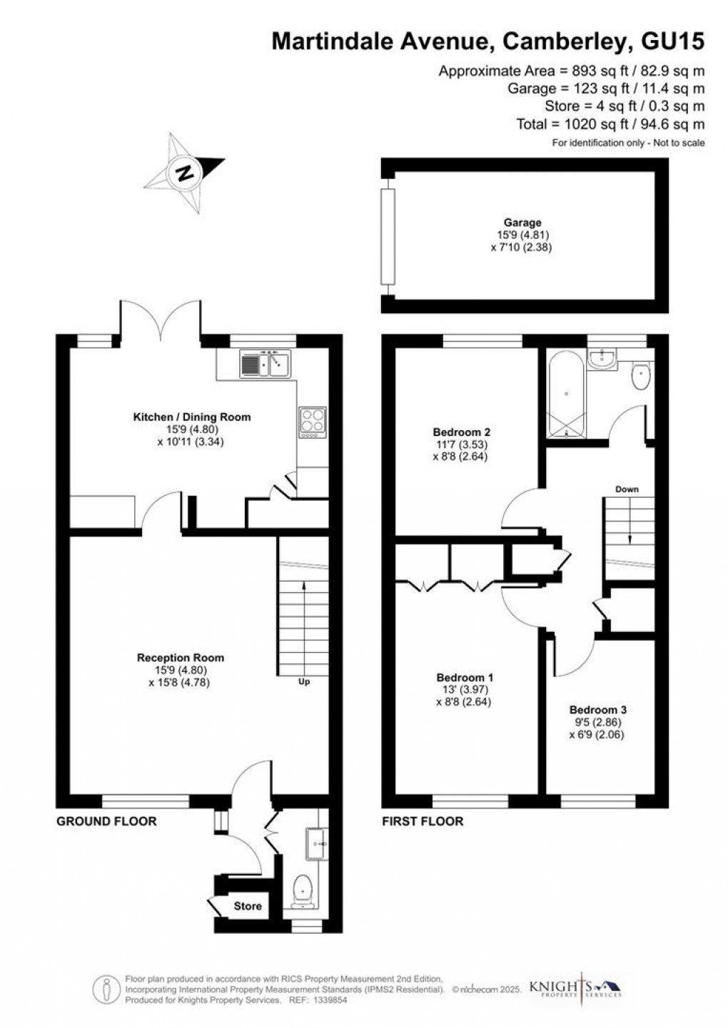 Floorplan for Martindale Avenue, Camberley