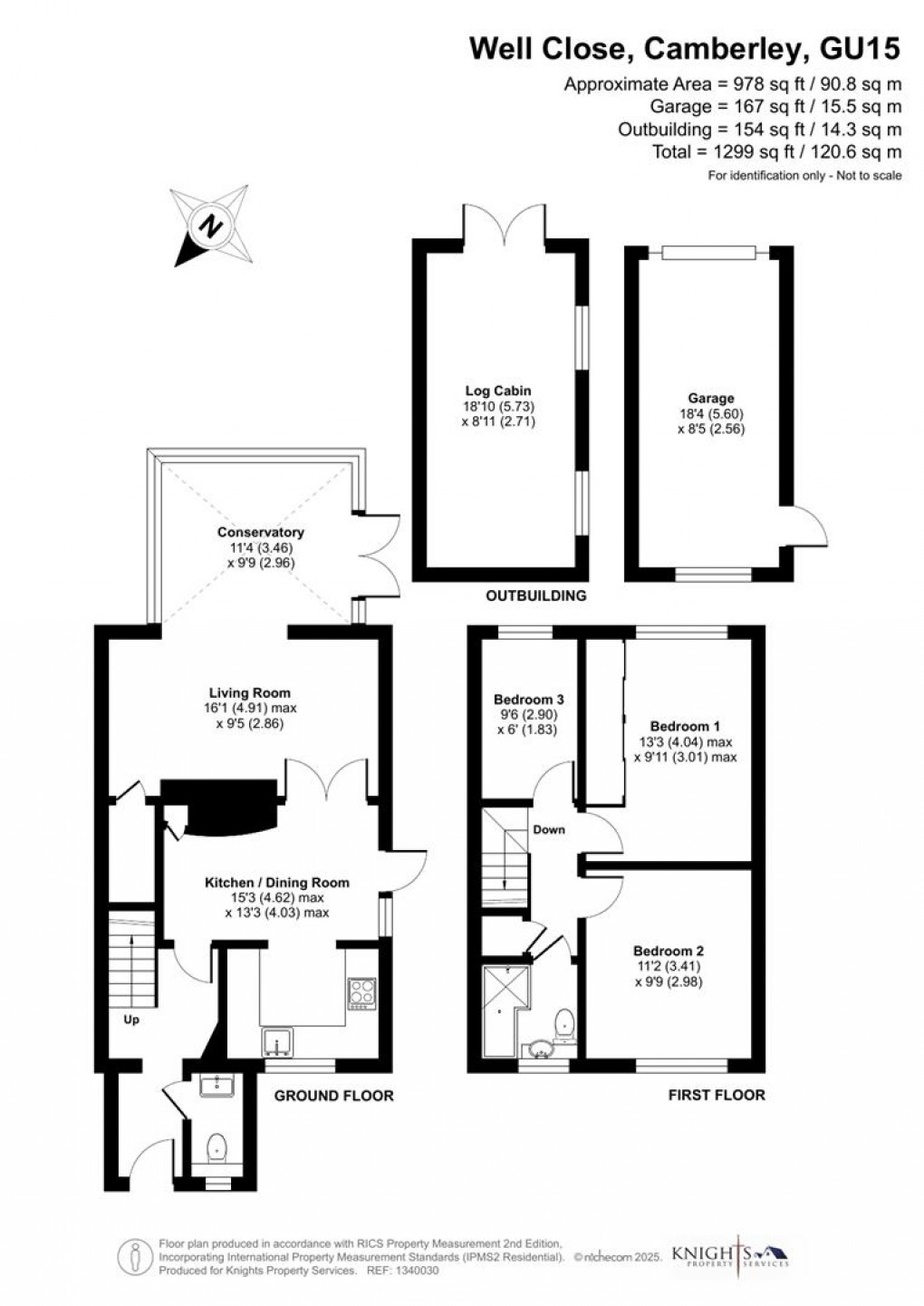 Floorplan for Well Close, Camberley
