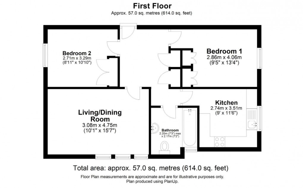 Floorplan for Ivy Drive, Lightwater