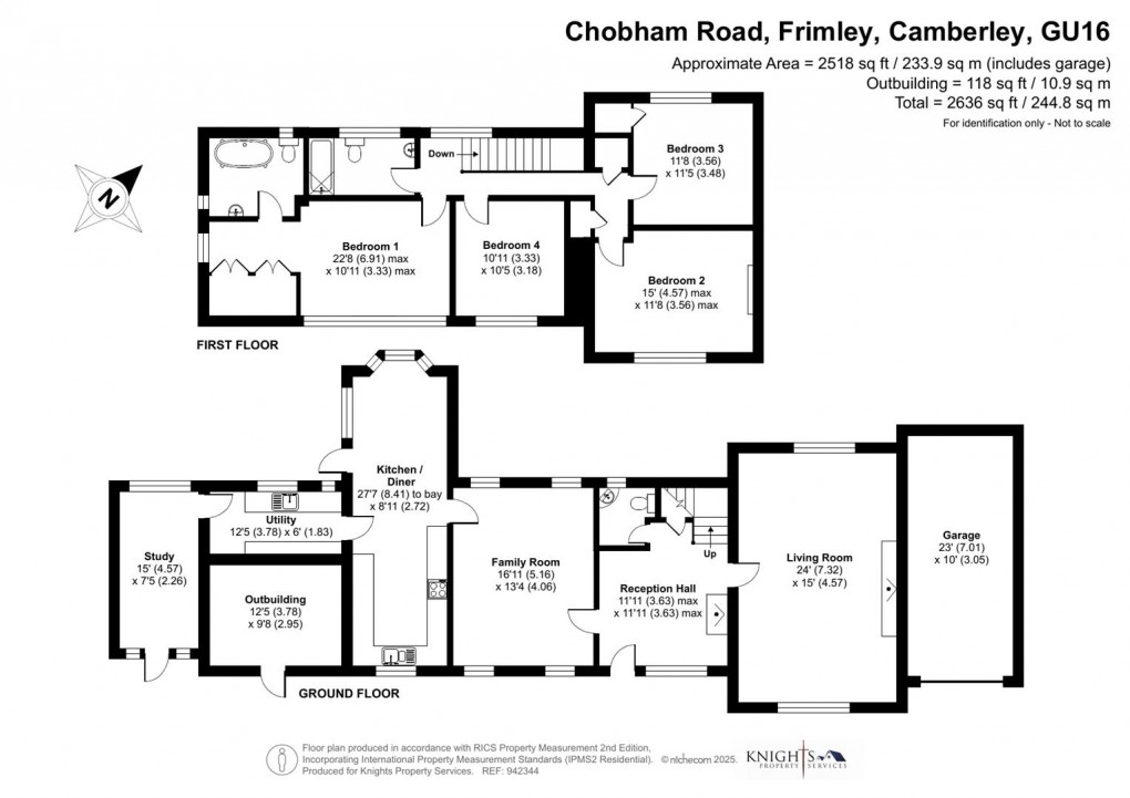 Floorplan for Chobham Road, Frimley, Camberley
