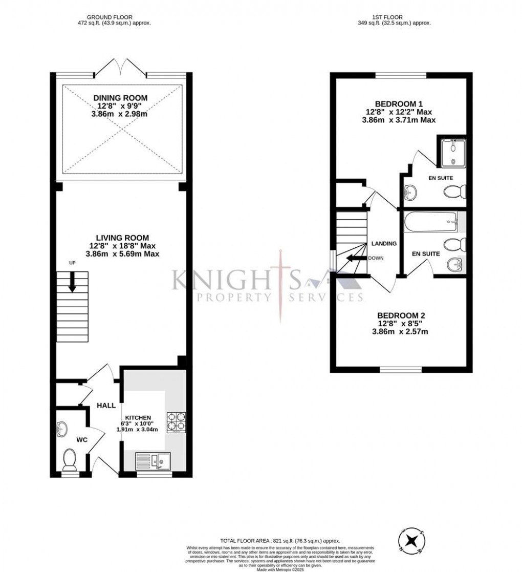 Floorplan for Damson Drive, Hartley Wintney