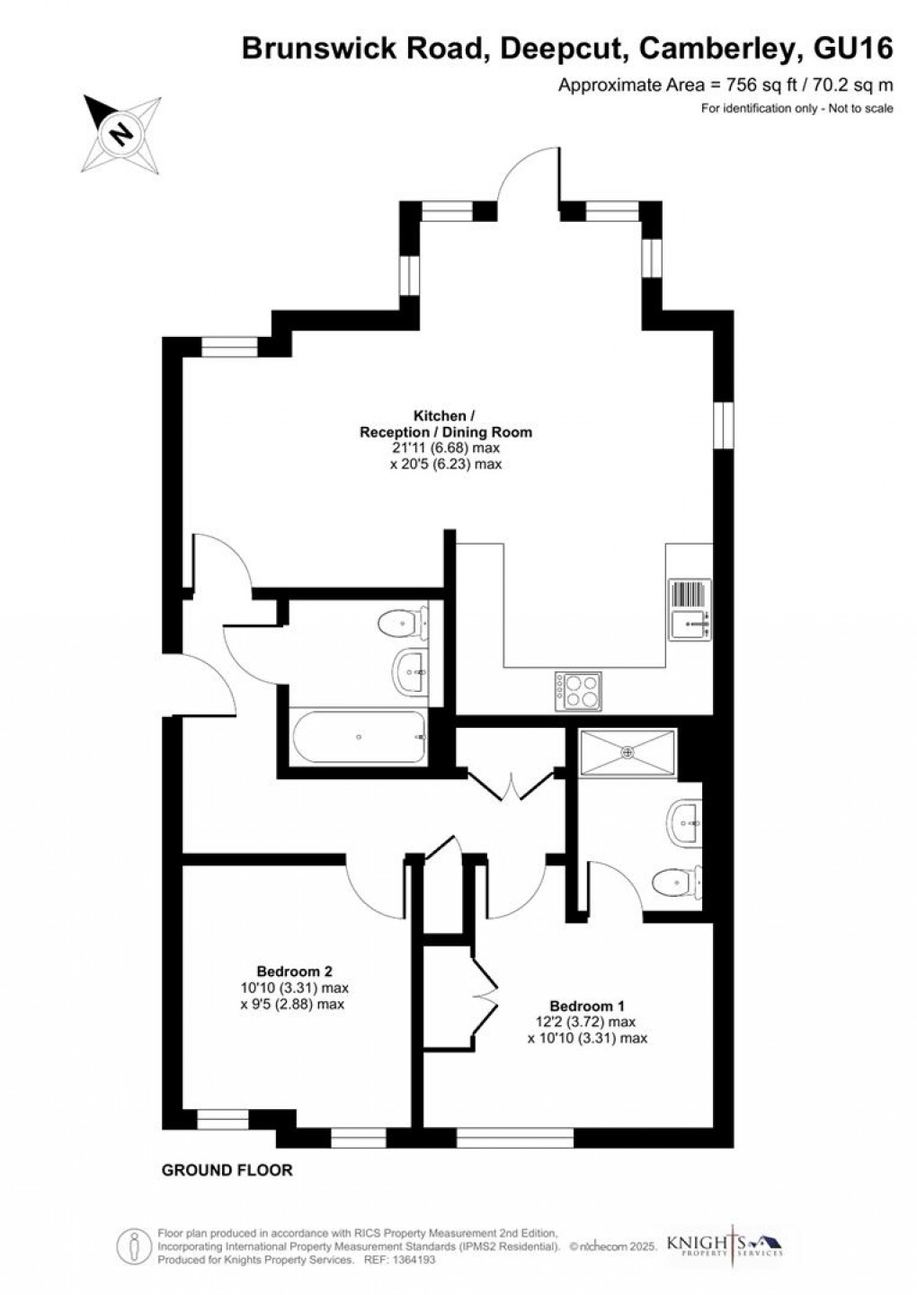 Floorplan for Brunswick Road, Deepcut