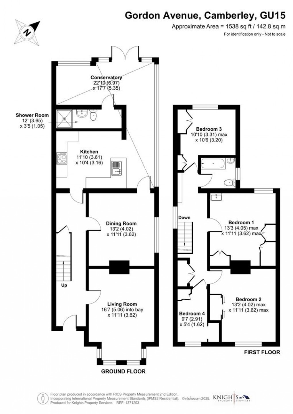 Floorplan for Gordon Avenue, Camberley