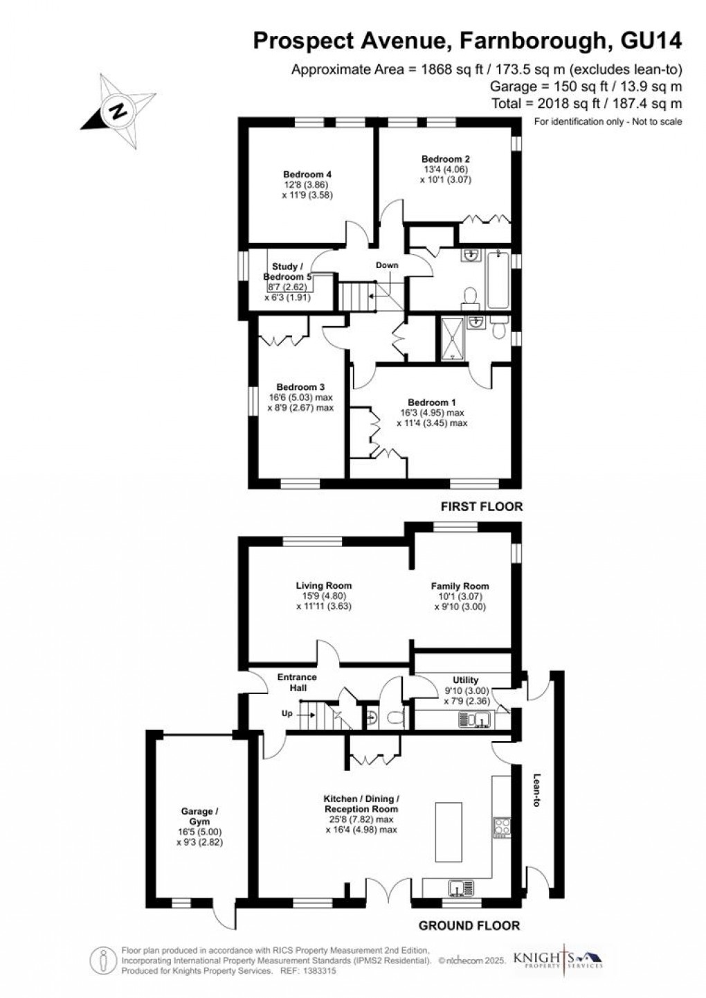 Floorplan for Prospect Avenue, Farnborough