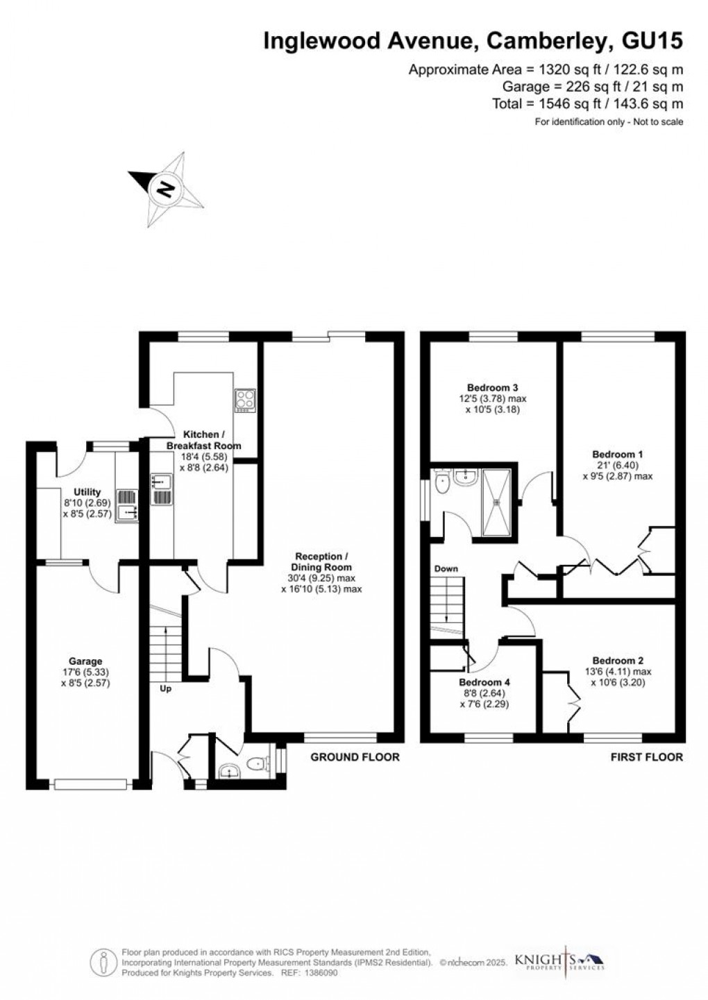 Floorplan for Inglewood Avenue, Camberley