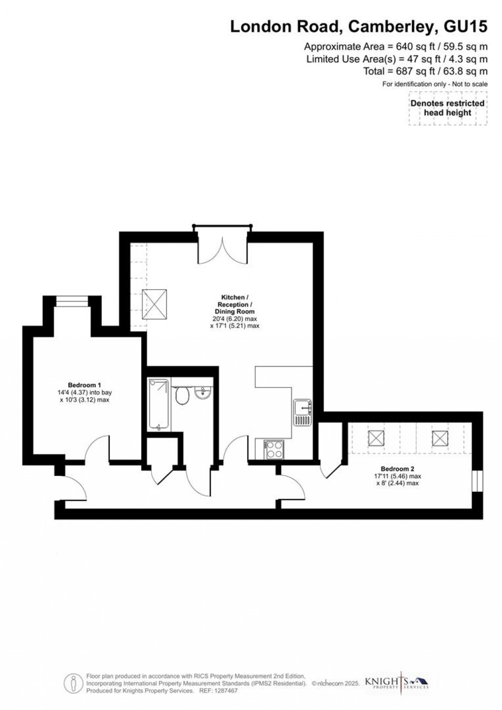 Floorplan for 283 London Road, Camberley