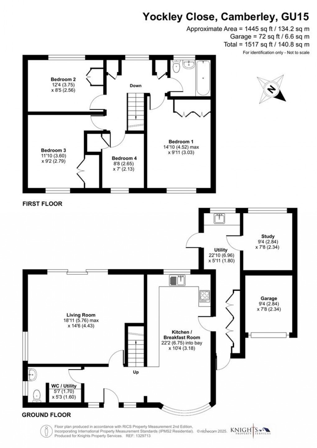 Floorplan for Yockley Close, Camberley
