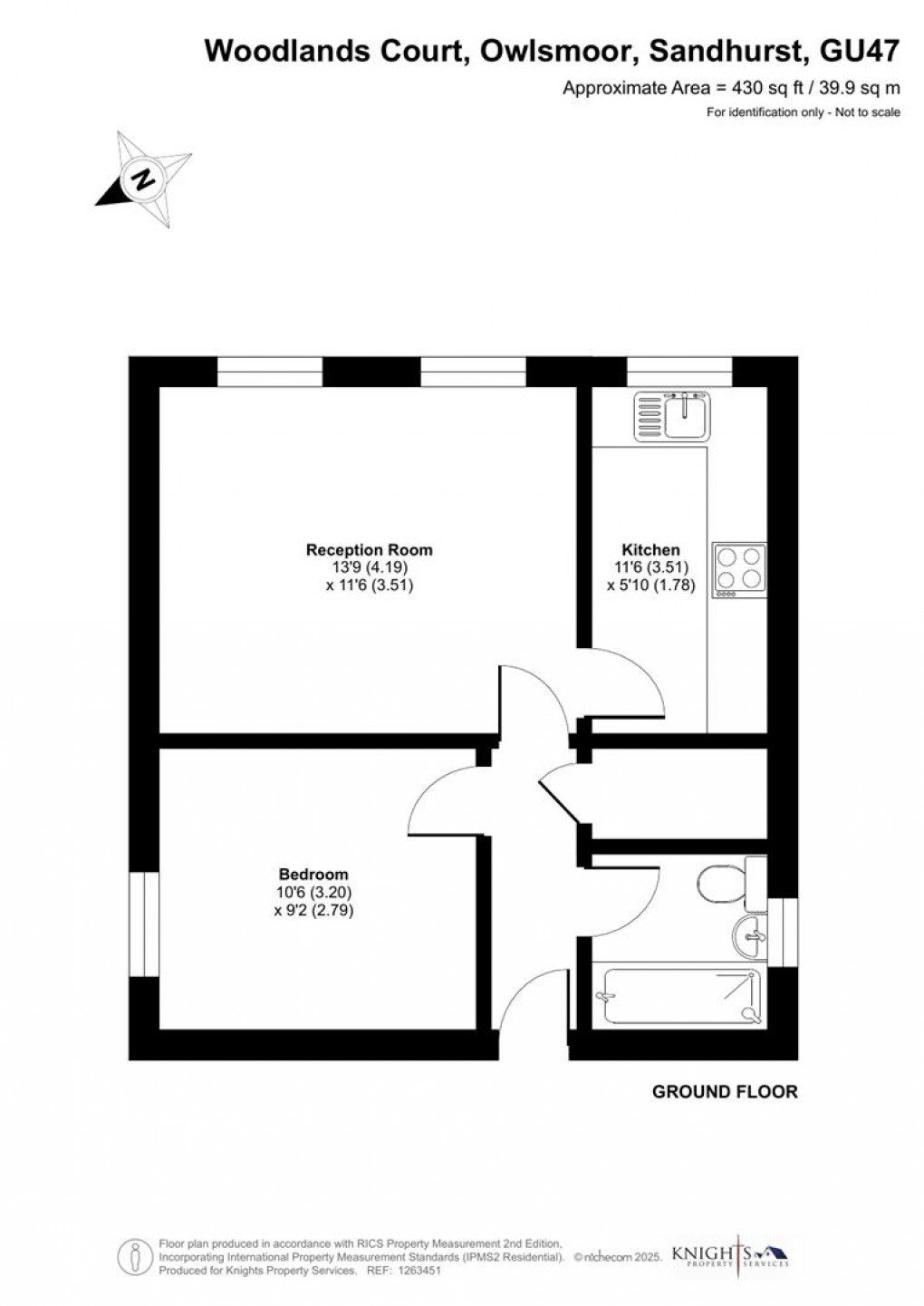Floorplan for Woodlands Court, Owlsmoor, Sandhurst