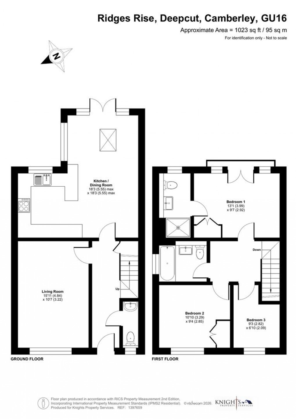 Floorplan for Ridges Rise, Deepcut, Camberley
