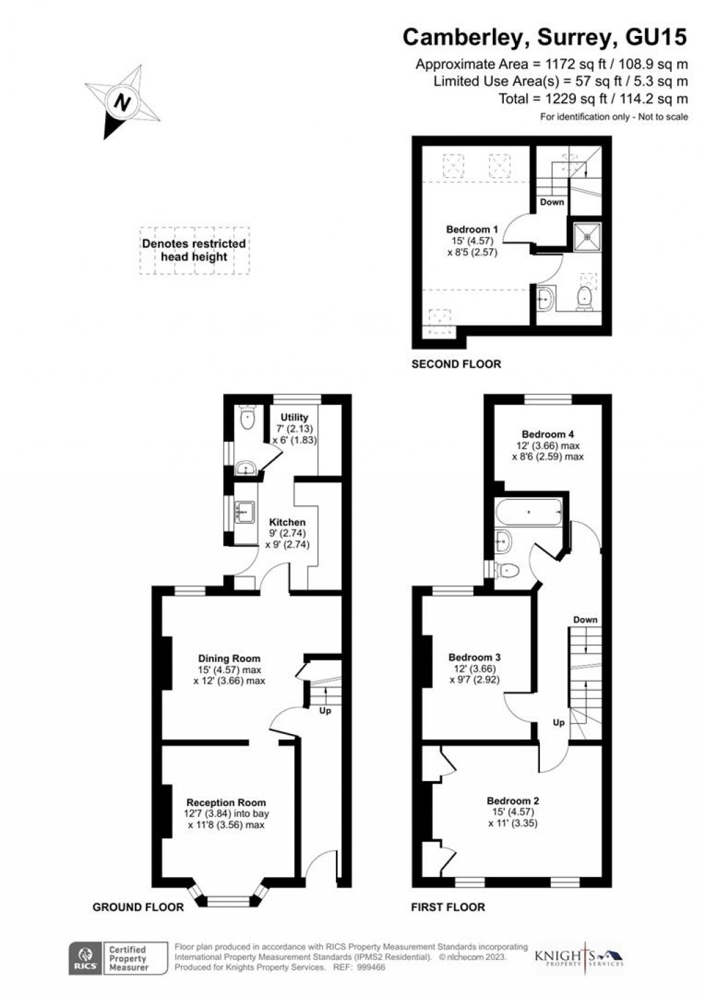 Floorplan for Gordon Avenue, Camberley