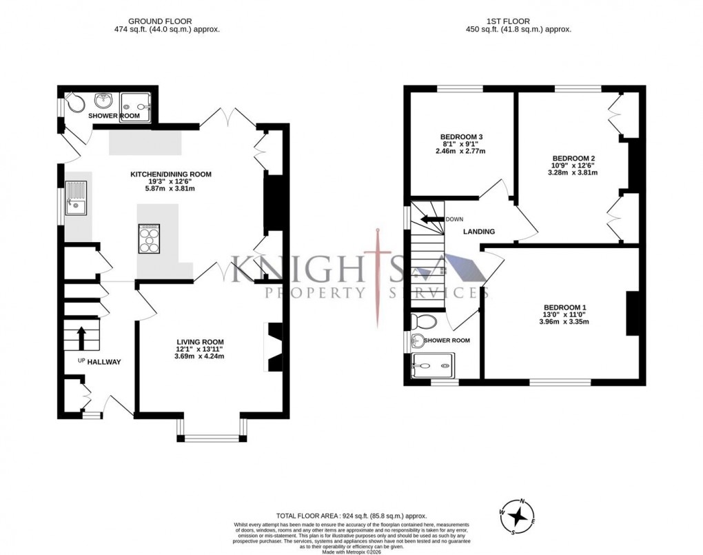 Floorplan for Moorlands Road, Camberley