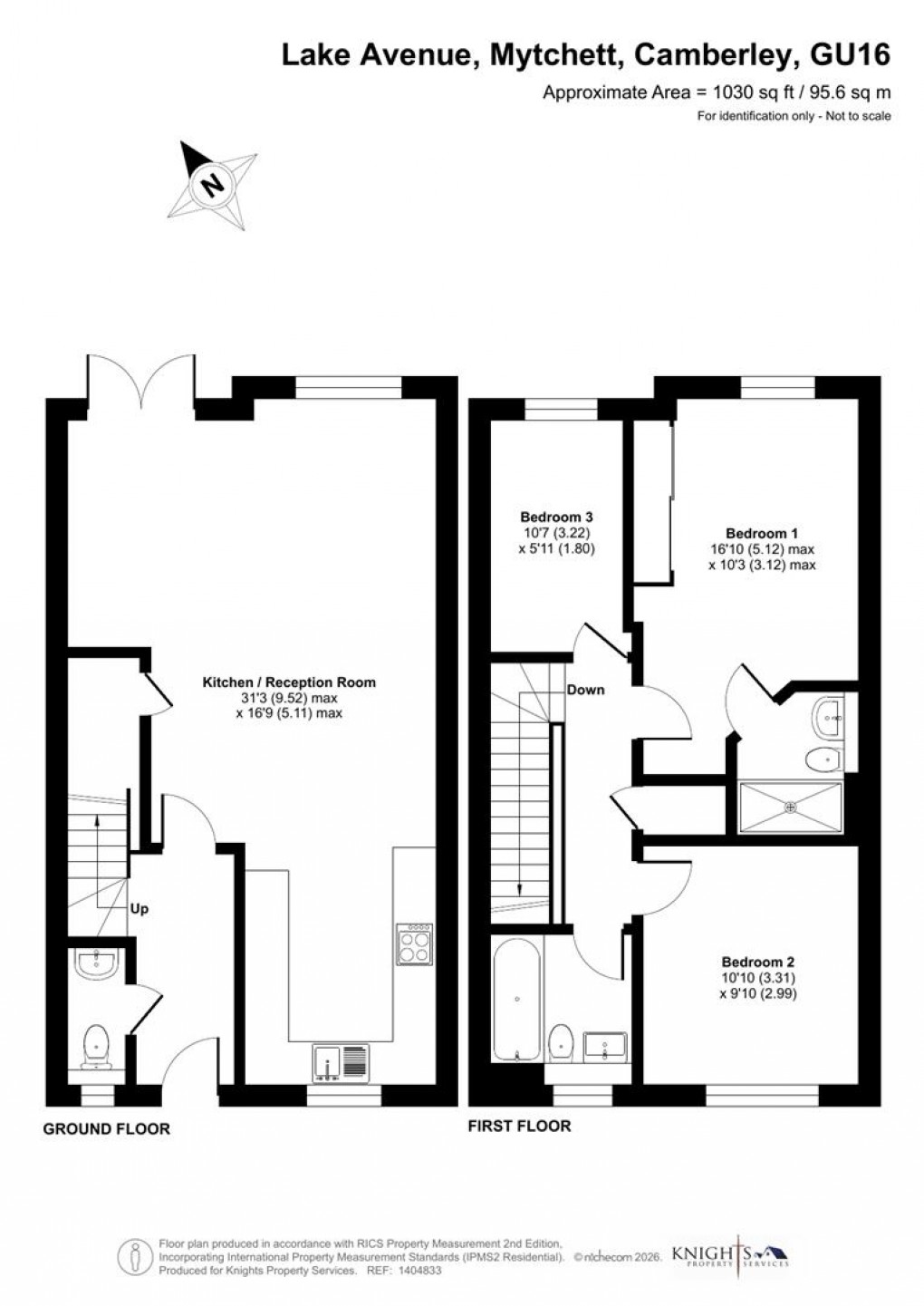 Floorplan for Lake Avenue, Mytchett