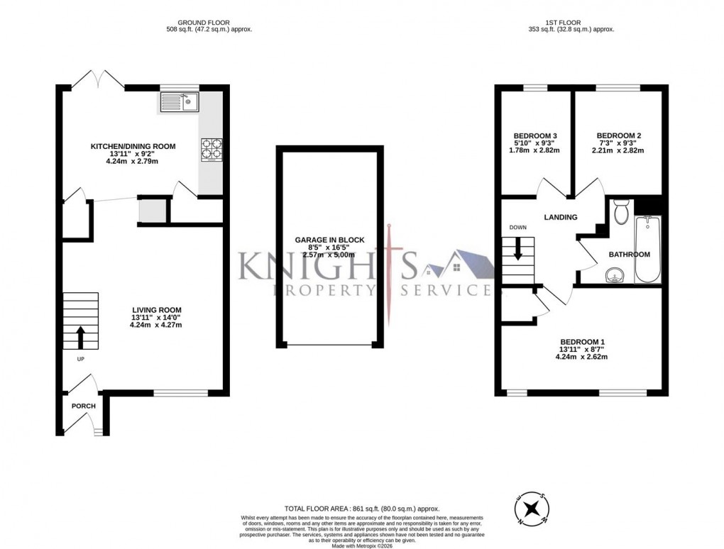 Floorplan for Cherrytree Close, Owlsmoor, Sandhurst