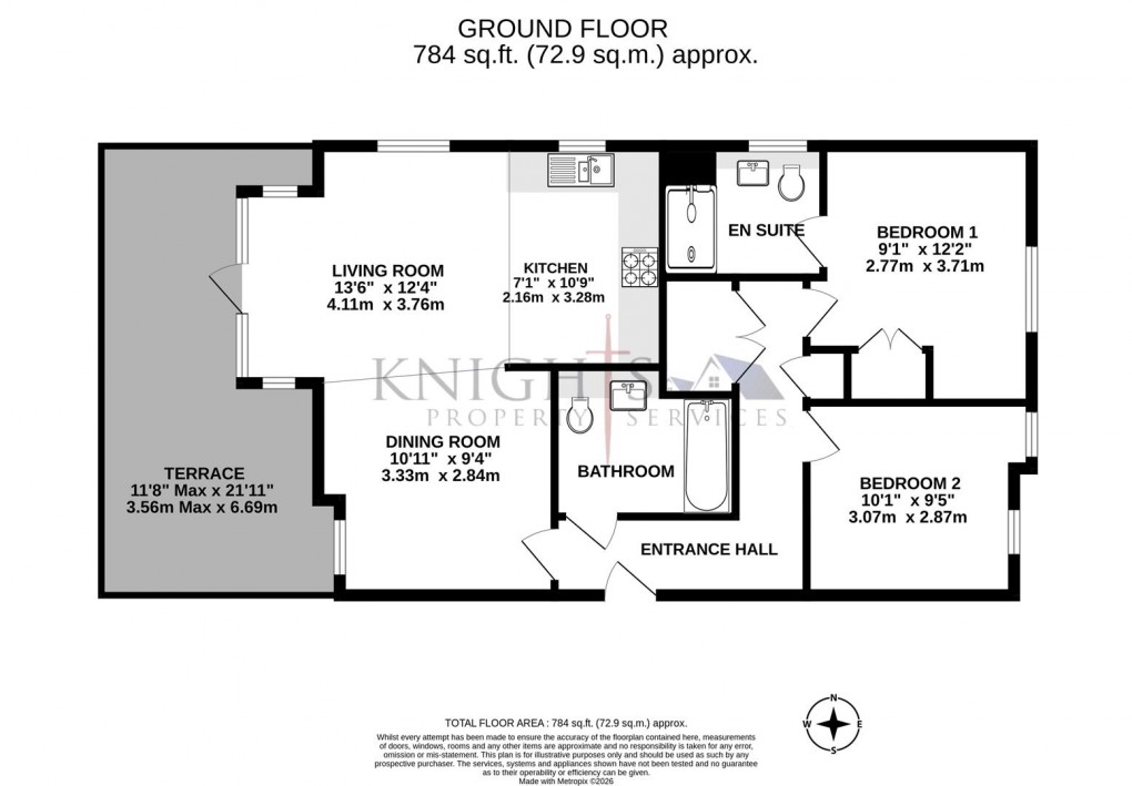 Floorplan for Brunswick Road, Deepcut, Camberley