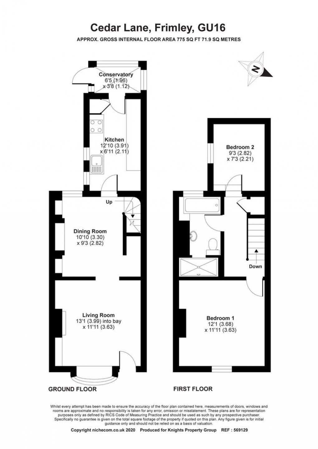 Floorplan for Cedar Lane, Frimley, Camberley