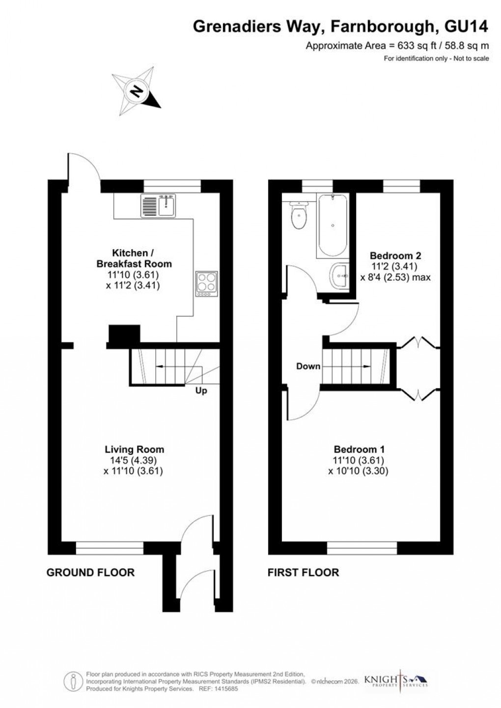 Floorplan for Grenadiers Way, Farnborough